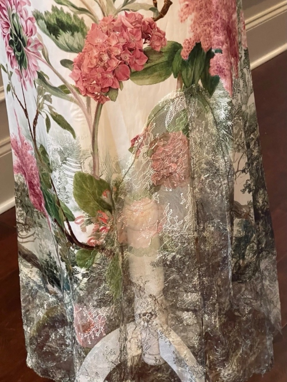Alice & Olivia Floral Julietta Cutaway Lace MIDI Dress NWT MSRP $495 Sz 6 - Picture 13 of 16